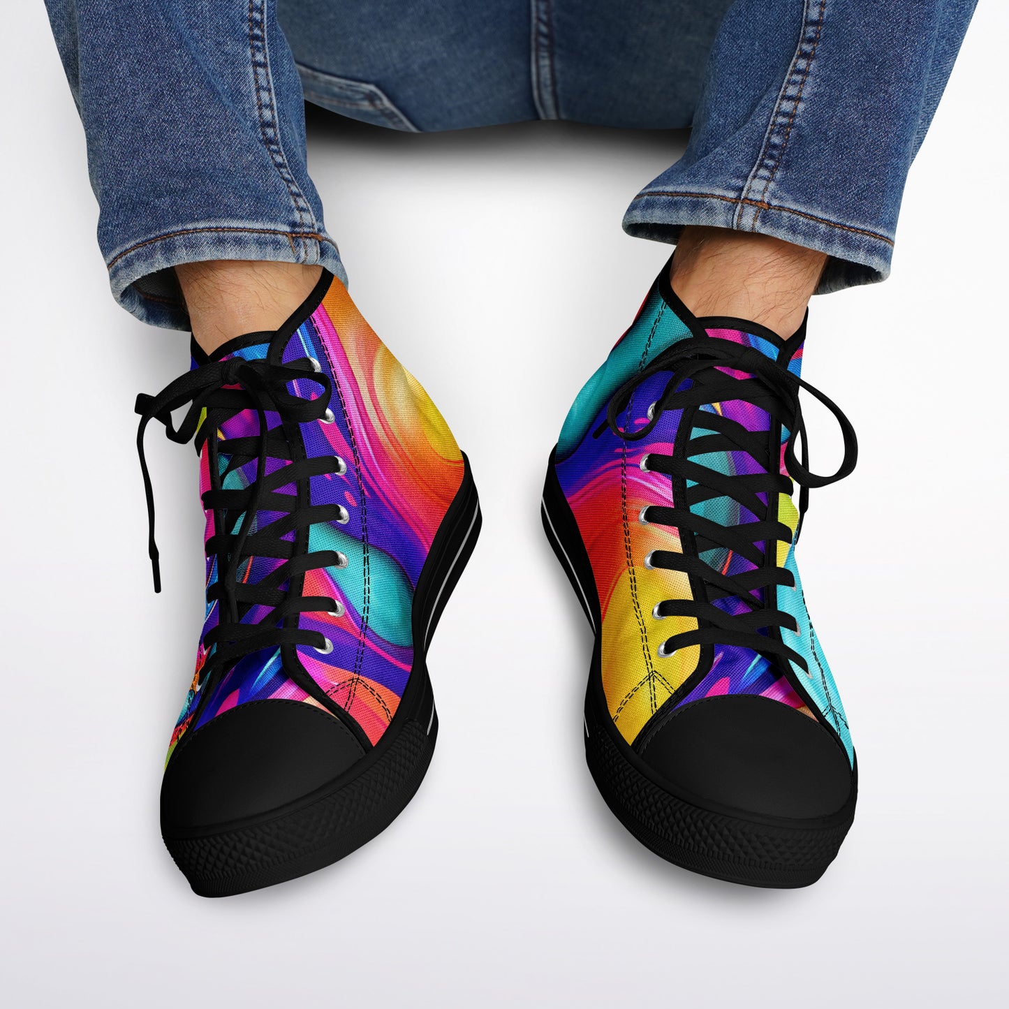 Urban Peak High Tops β Purple & Pink Liquid Paints π¨ Because Boring Shoes Are Illegal