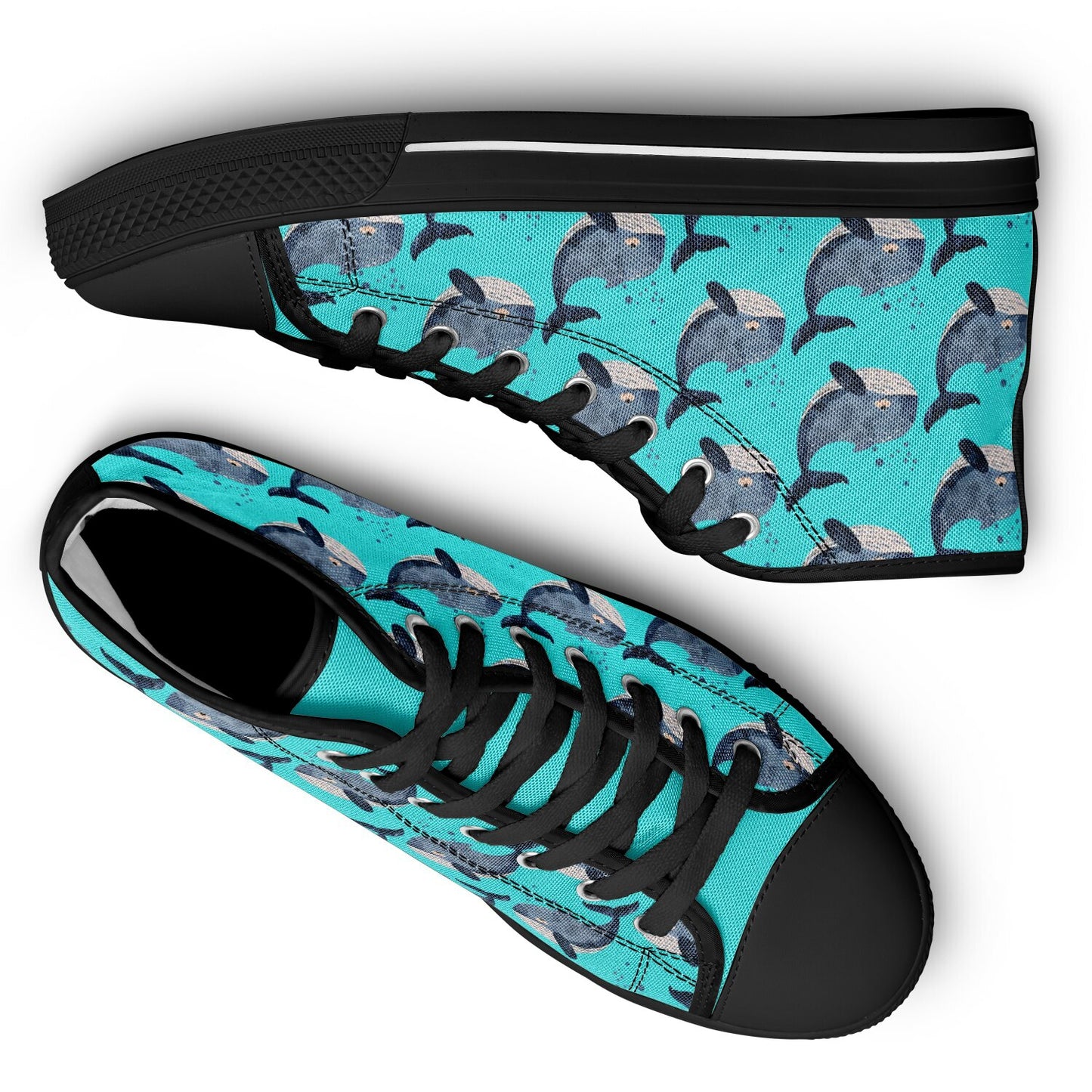 Urban Peak High Top Shoes | Cute Whale Watercolor Marine Sneakers