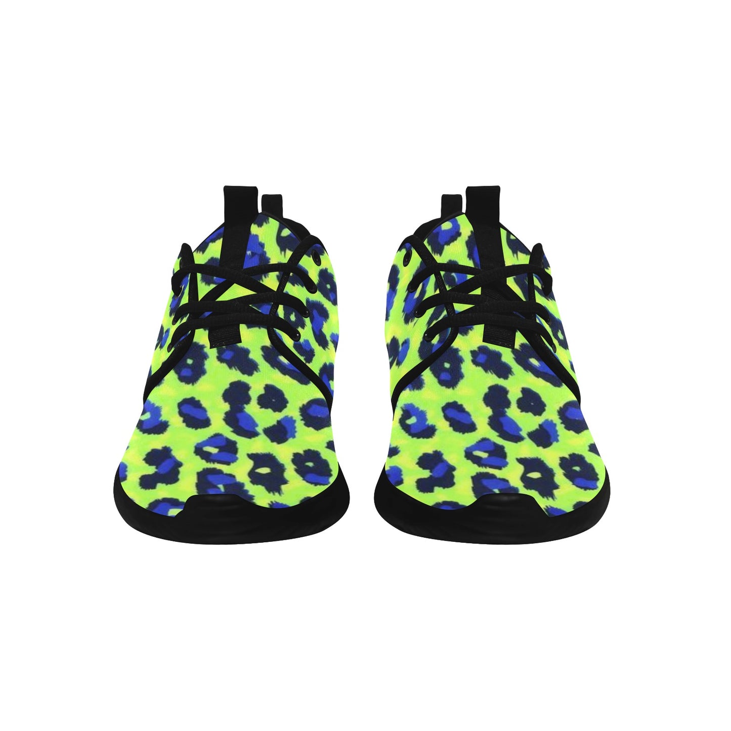 Extinction Women's Sneakers Black and Green Animal Print