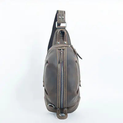 Crazy Horse Leather Crossbody Travel Bag