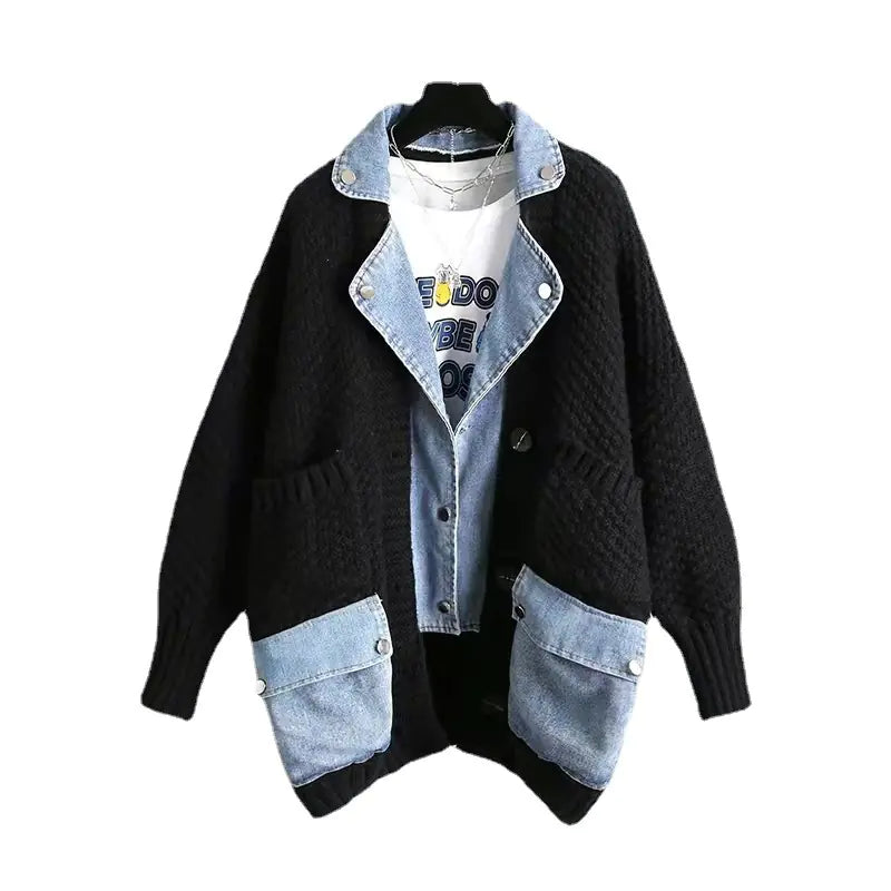 Women's Oversized Patchwork Denim Jacket