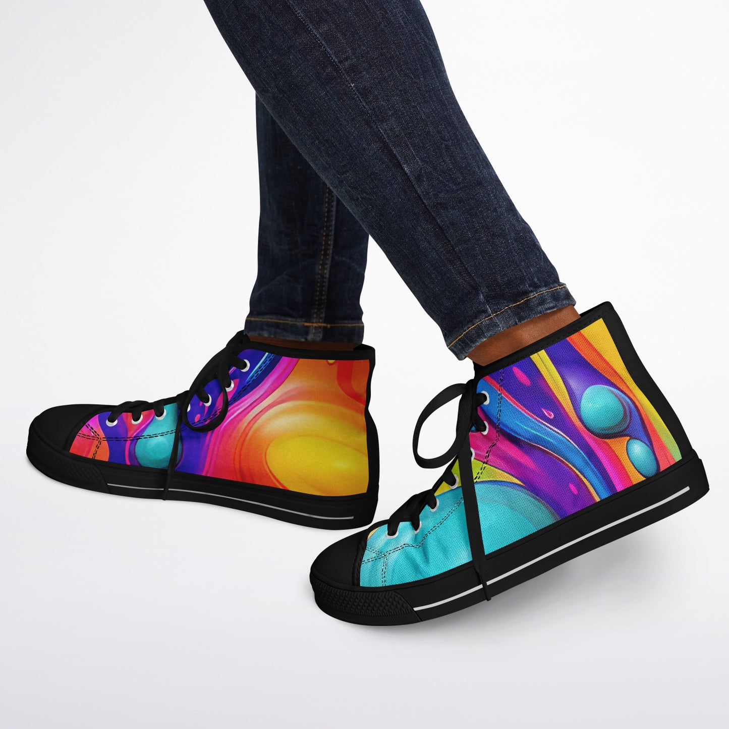Urban Peak High Tops β Purple & Pink Liquid Paints π¨ Because Boring Shoes Are Illegal