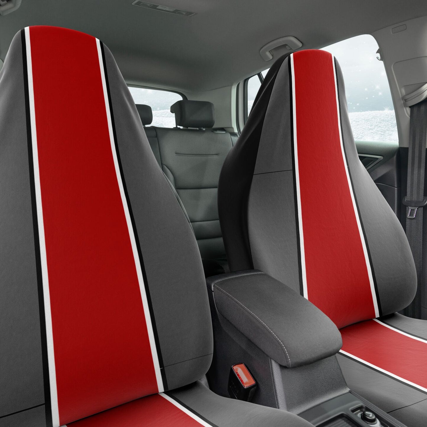 Special Edition Car Seat Cover Scarlet & Gray Fan Edition High Quality Custom Design