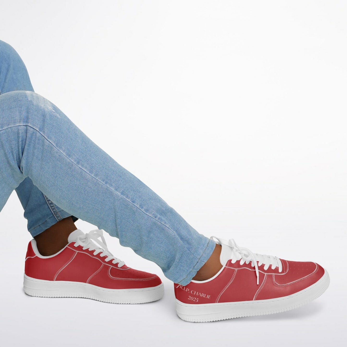 R.I.P. Charlie 2025 Red & White Core Low Shoes Patriot Christian