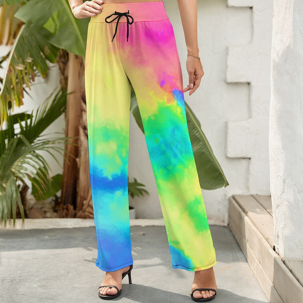 Women's Wide Leg Tie Dye Comfort Pants