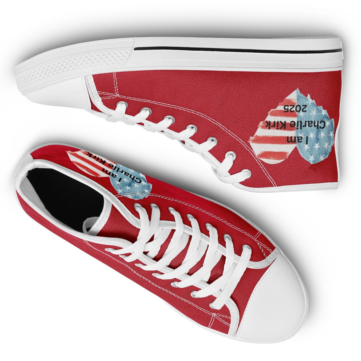 “I Am Charlie Kirk” Red High-Top Shoes | Statement Footwear copy