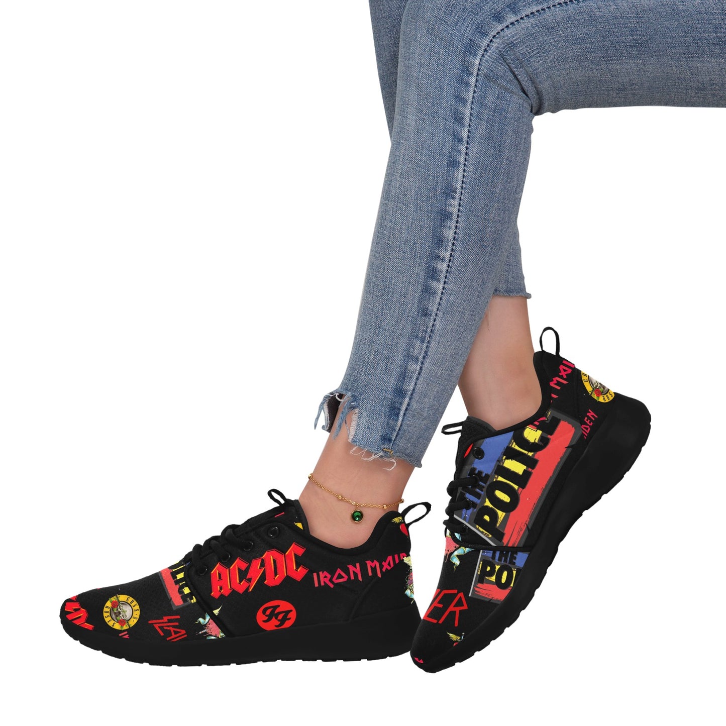 80's & 90's Bands Classics Sneakers Hand Detailed Women's any size