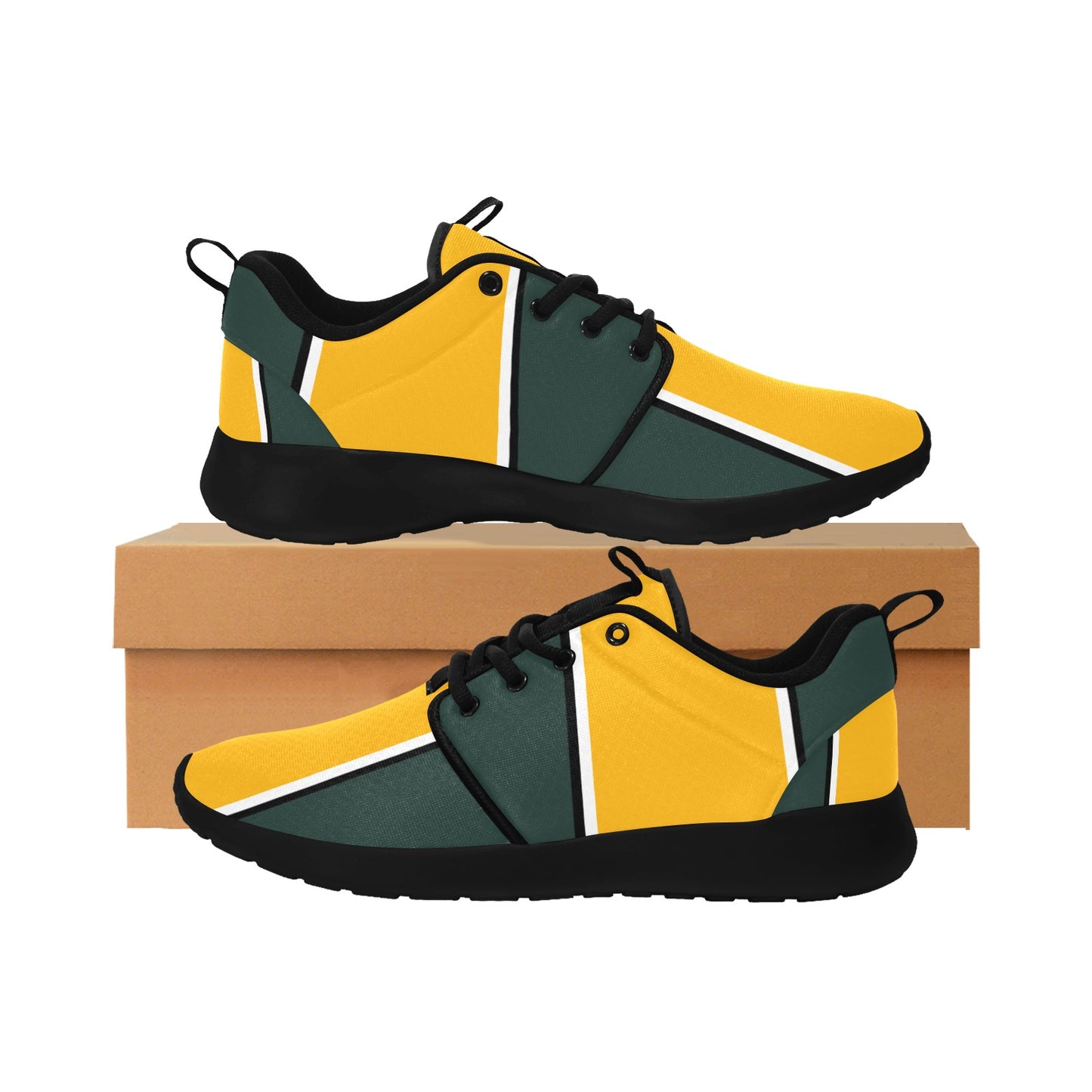 The Packer Backer Dark Green & Yellow Women's Pull Loop Sneakers