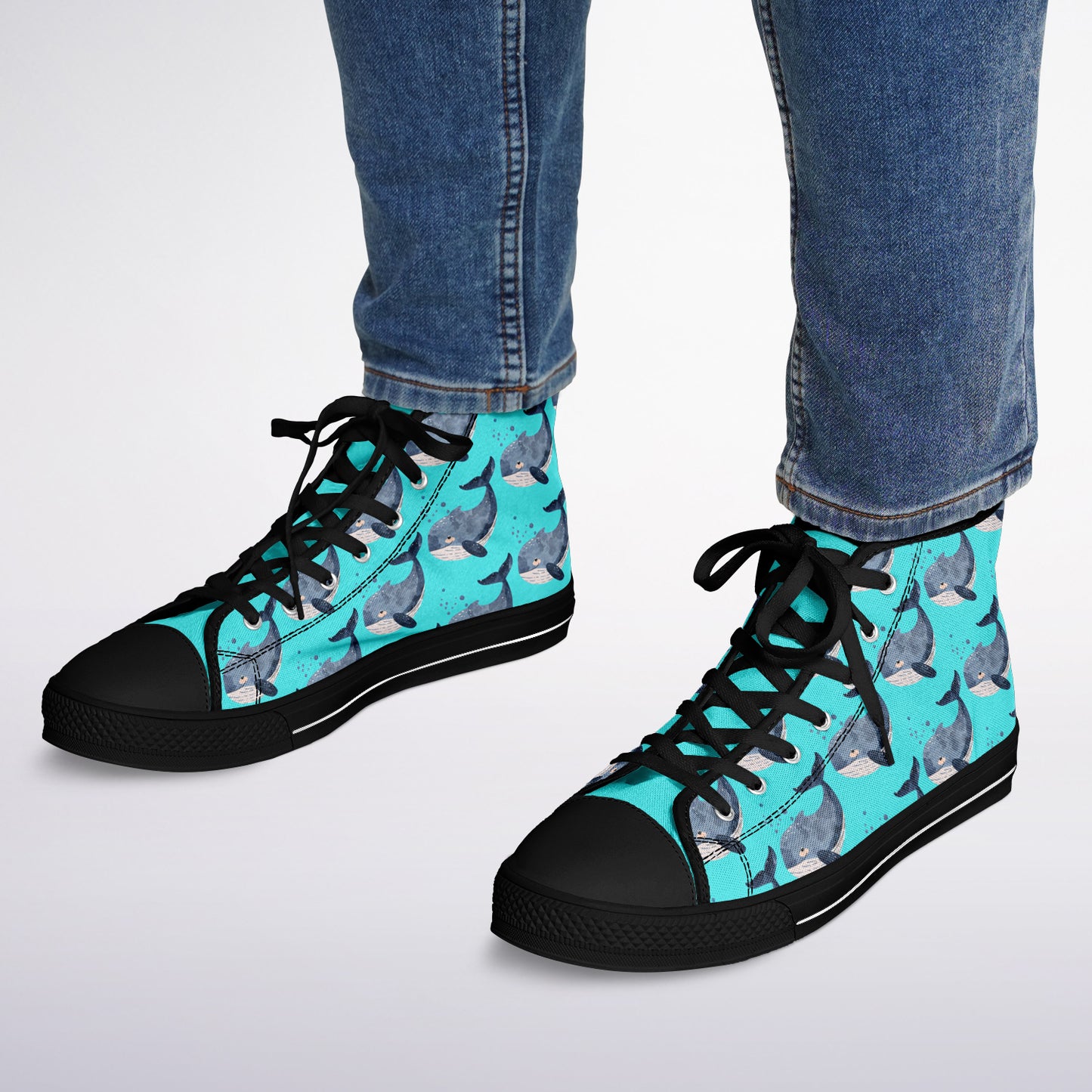Urban Peak High Top Shoes | Cute Whale Watercolor Marine Sneakers