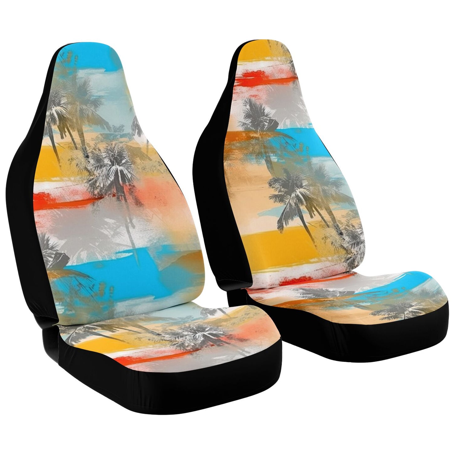 Tropical Watercolor Car Seat Cover – Palm Tree Vibes Trendy and Unique Design