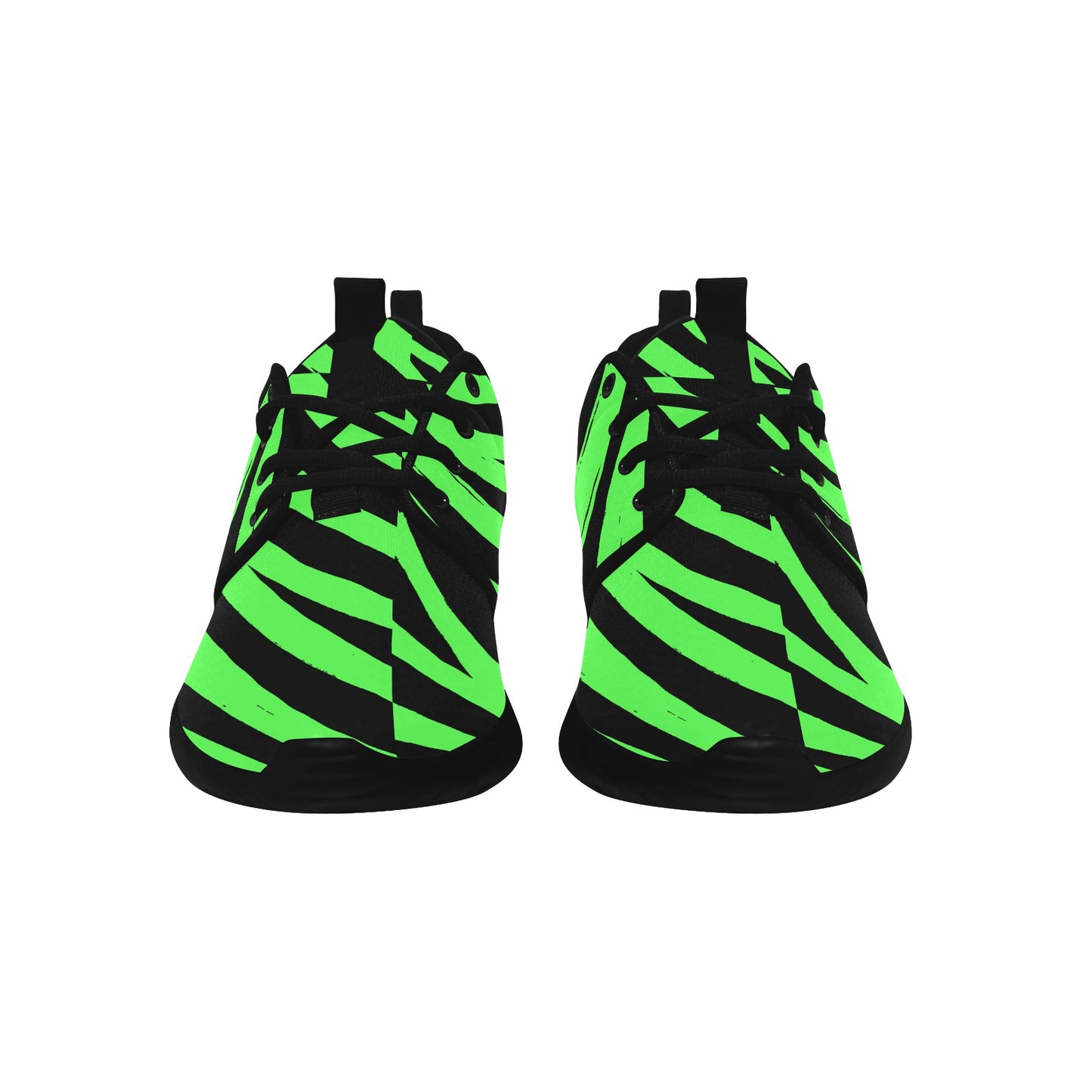 Fluorescent Green & Black Women's Pull Loop Sneakers