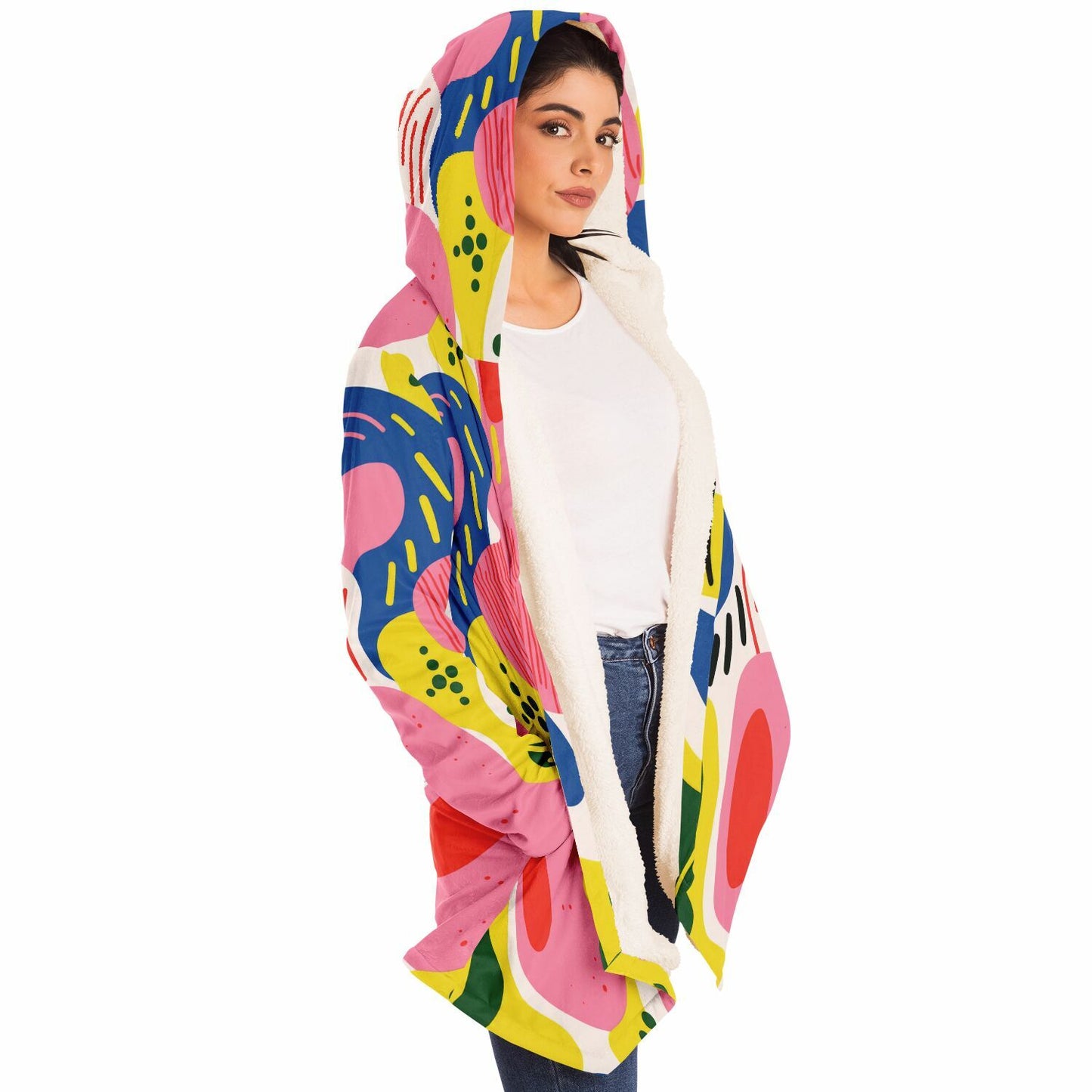 Microfleece Cloak – Abstract Chaos You’ll Actually Want to Wear 🎨🌀