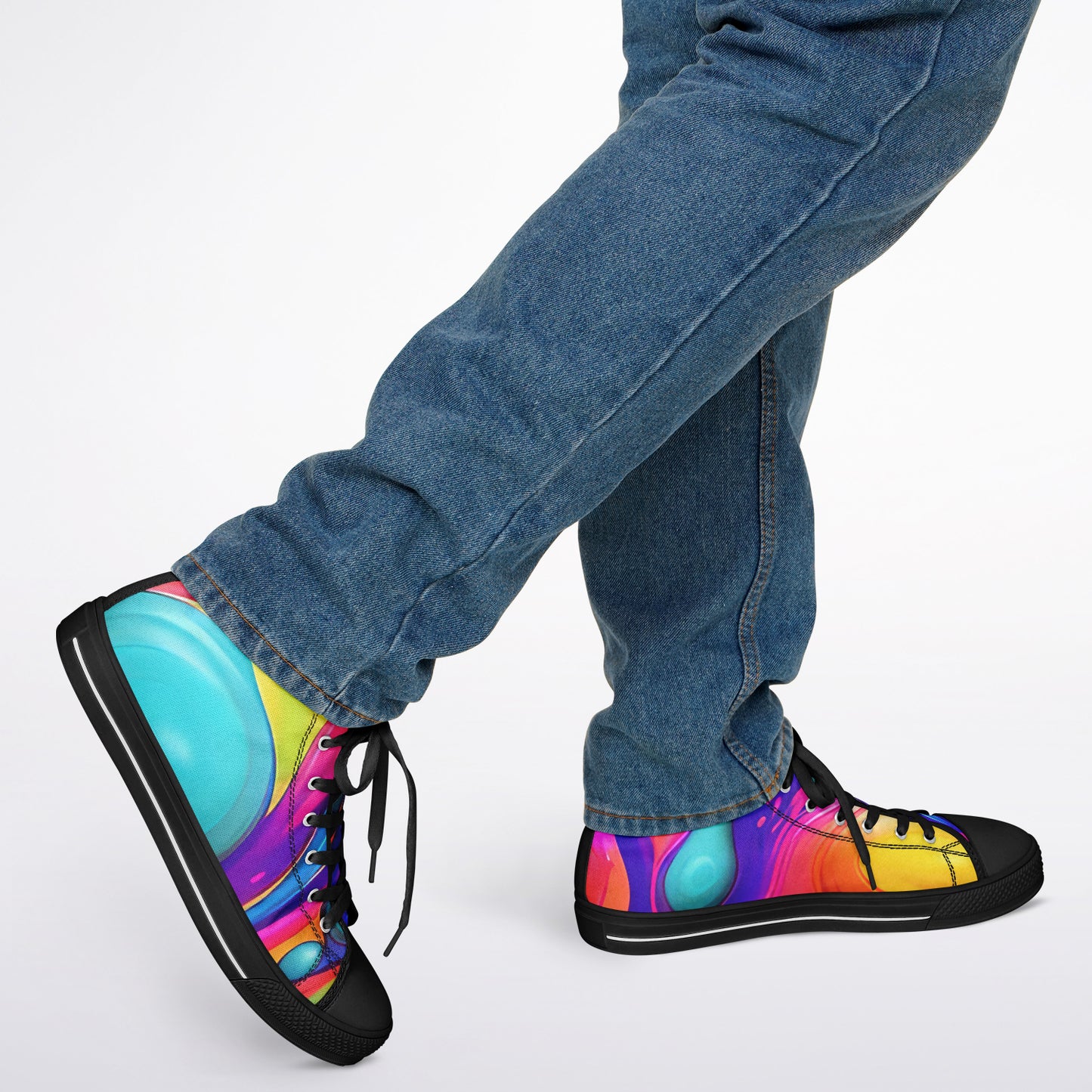 Urban Peak High Tops β Purple & Pink Liquid Paints π¨ Because Boring Shoes Are Illegal
