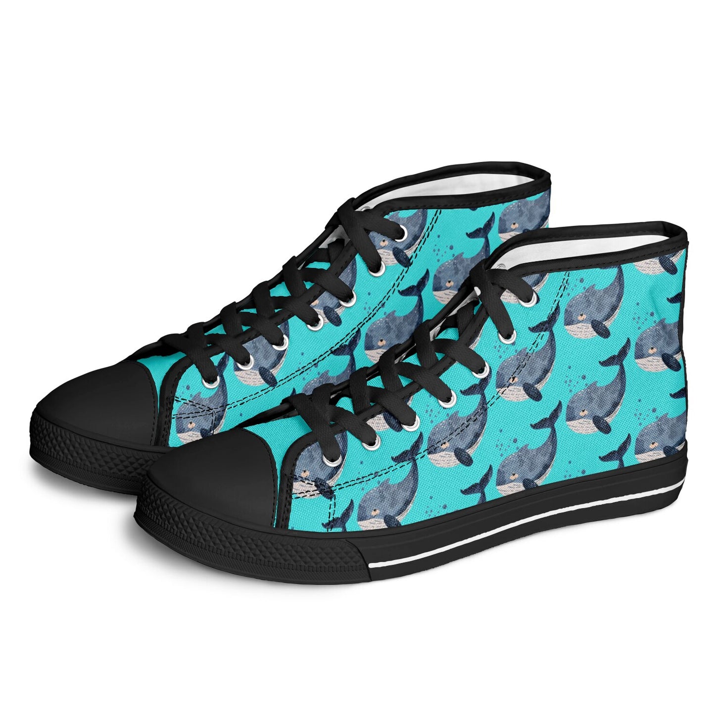 Urban Peak High Top Shoes | Cute Whale Watercolor Marine Sneakers