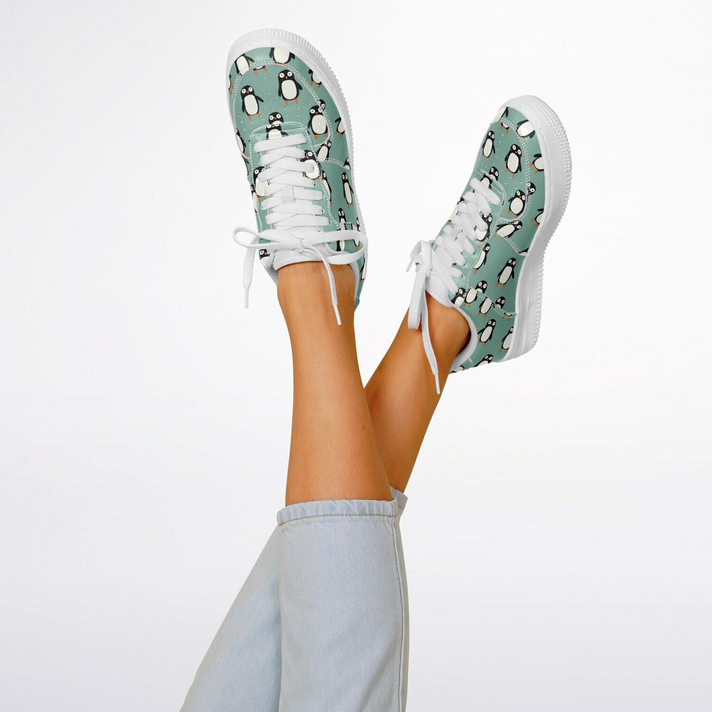 Core Low Shoes | Cute Penguin Pattern with Playful Wildlife Design