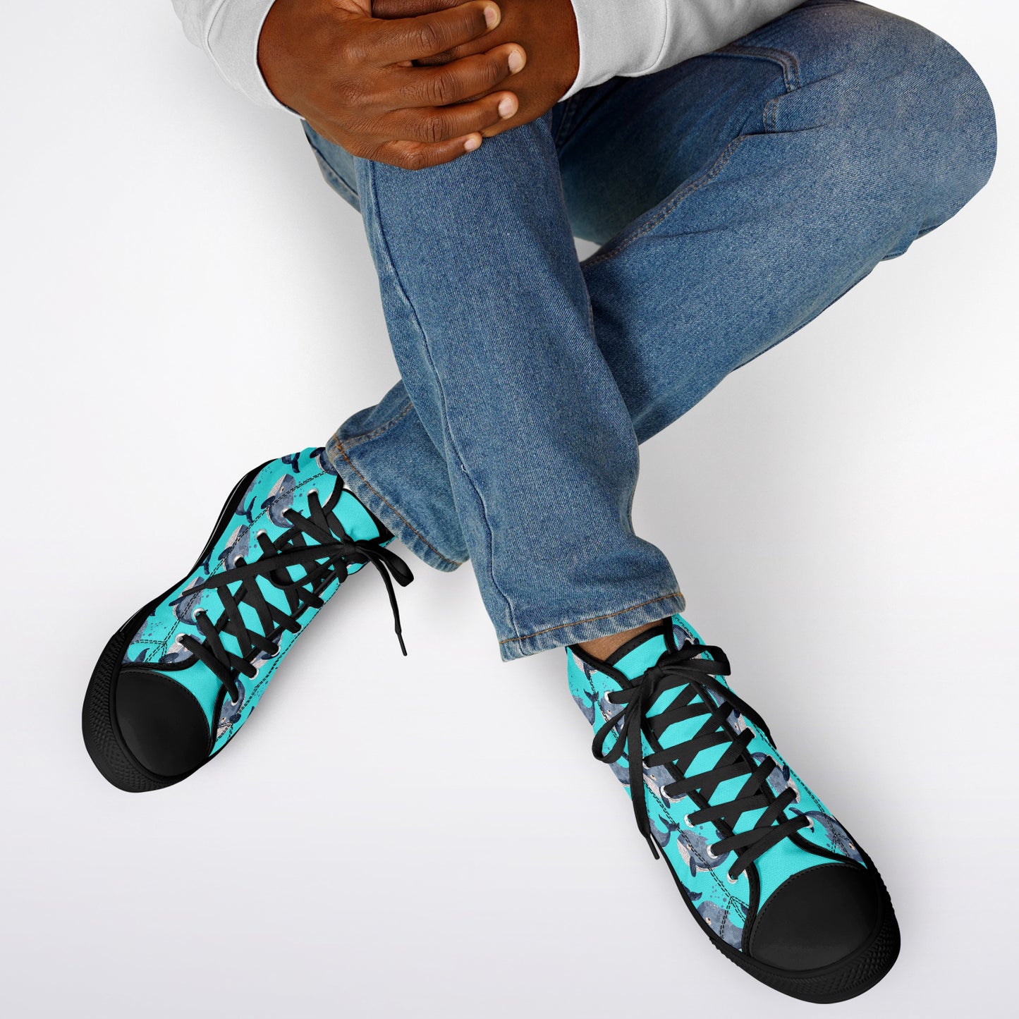 Urban Peak High Top Shoes | Cute Whale Watercolor Marine Sneakers