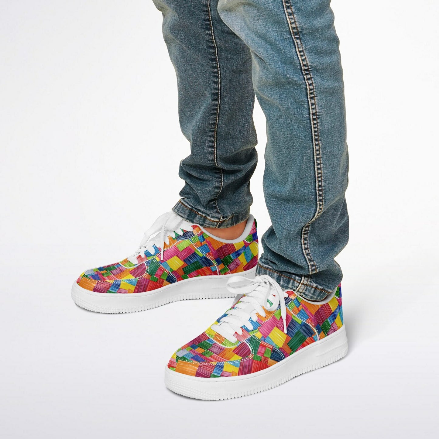 Core Low Shoes, Multi-Colored Sneakers, Custom Fashion Low Tops, Unique Artistic Streetwear