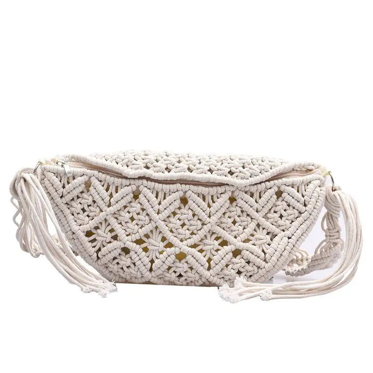 Bohemian Macrame Braid Fanny Pack for Beach Use