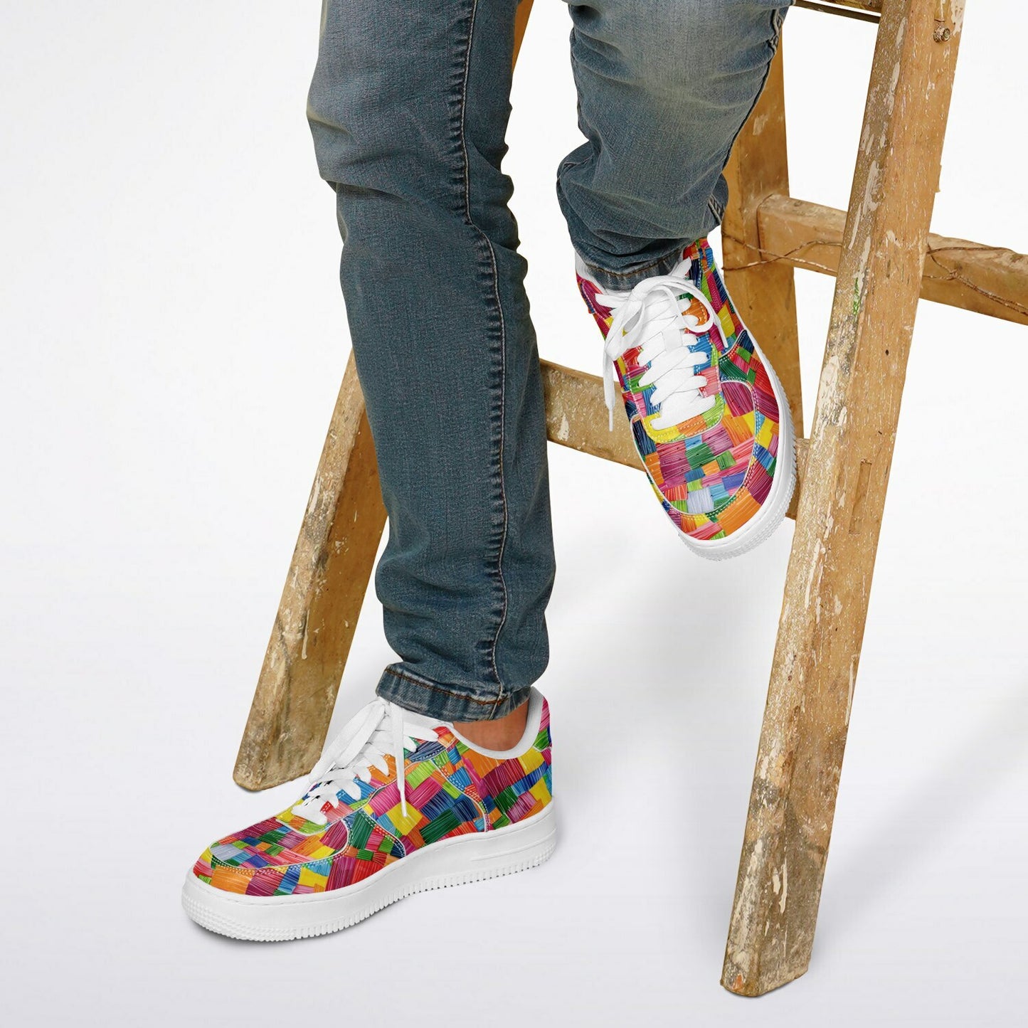 Core Low Shoes, Multi-Colored Sneakers, Custom Fashion Low Tops, Unique Artistic Streetwear