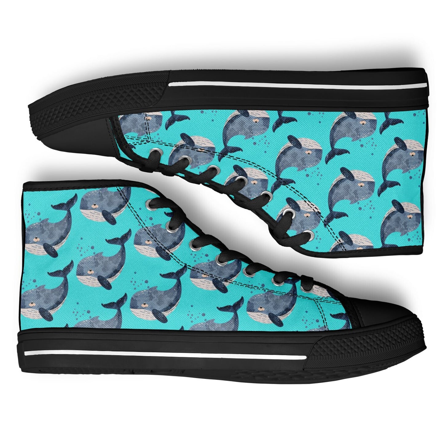 Urban Peak High Top Shoes | Cute Whale Watercolor Marine Sneakers