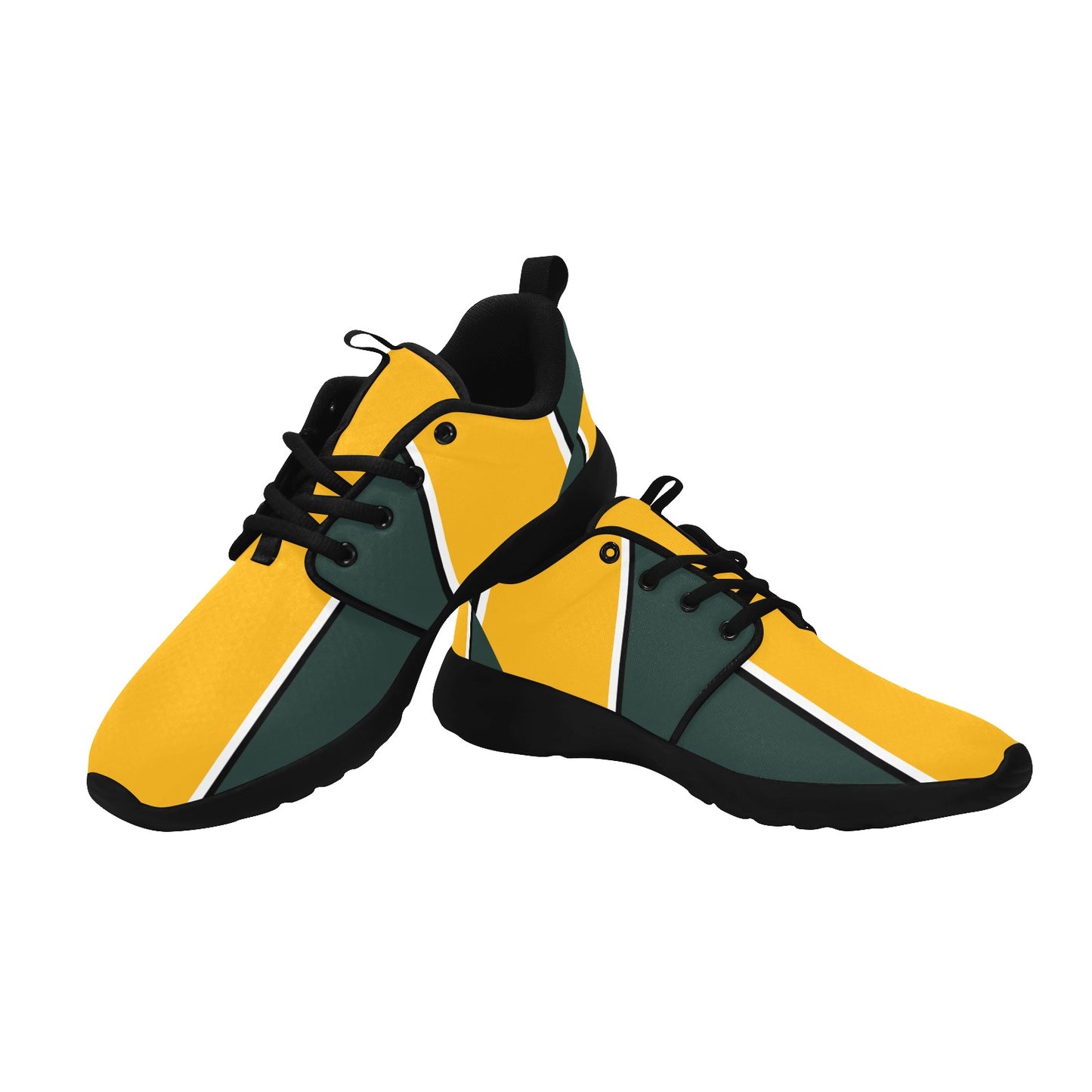 The Packer Backer Dark Green & Yellow Women's Pull Loop Sneakers