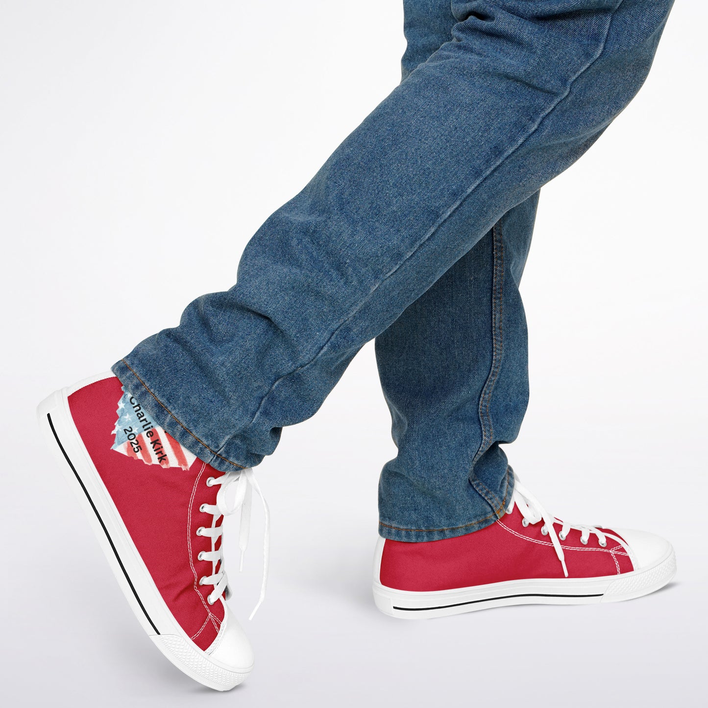 “I Am Charlie Kirk” Red High-Top Shoes | Statement Footwear copy