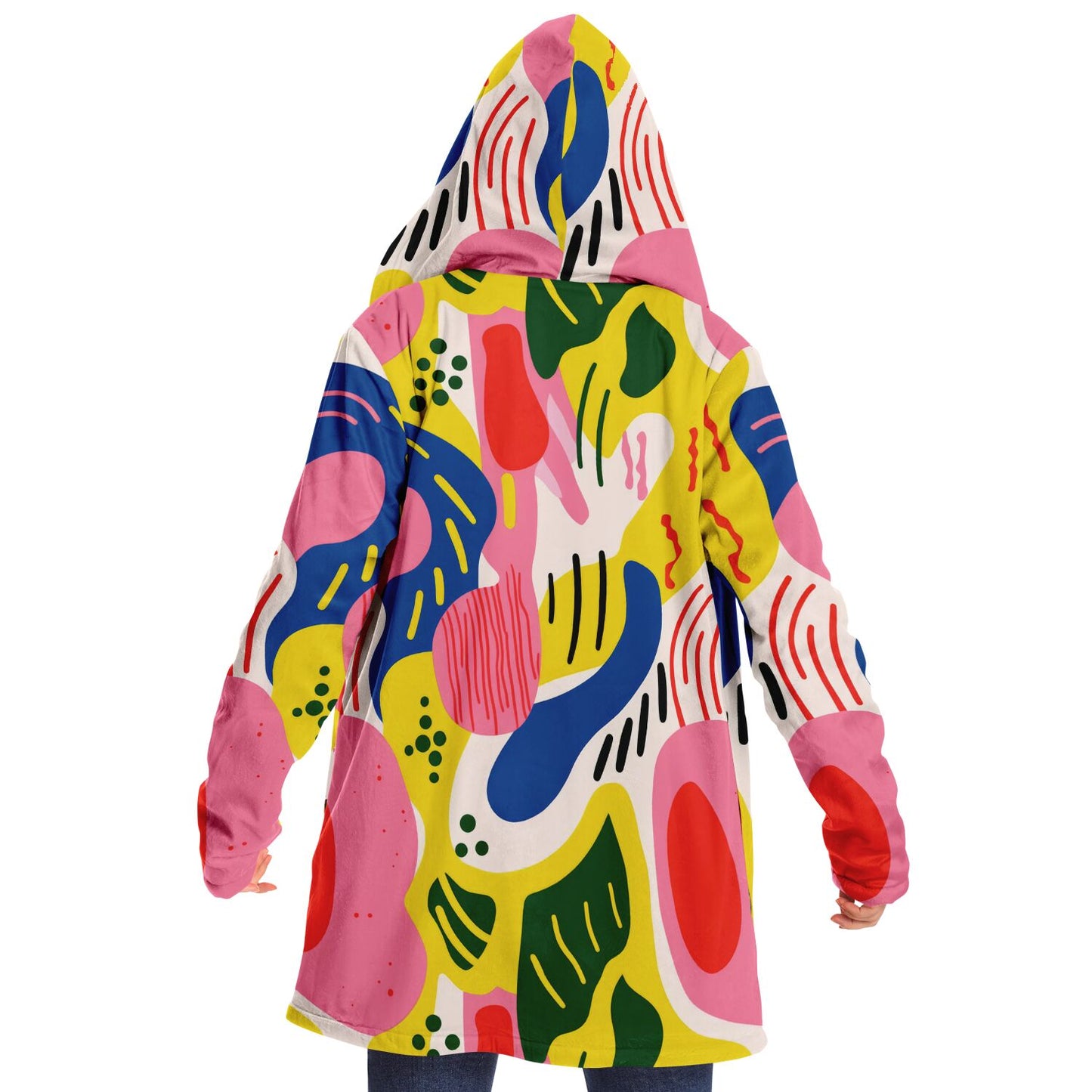 Microfleece Cloak – Abstract Chaos You’ll Actually Want to Wear 🎨🌀