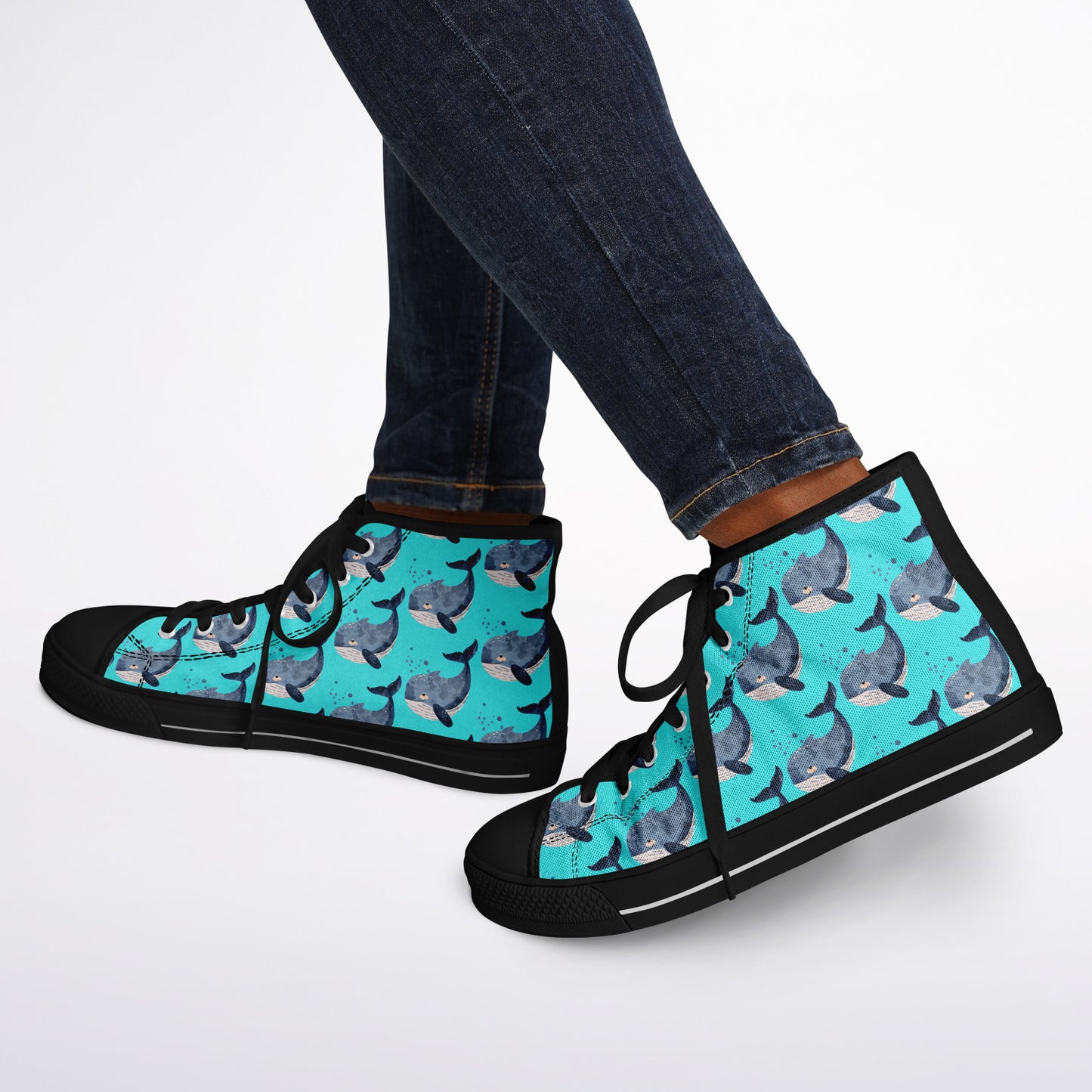 Urban Peak High Top Shoes | Cute Whale Watercolor Marine Sneakers