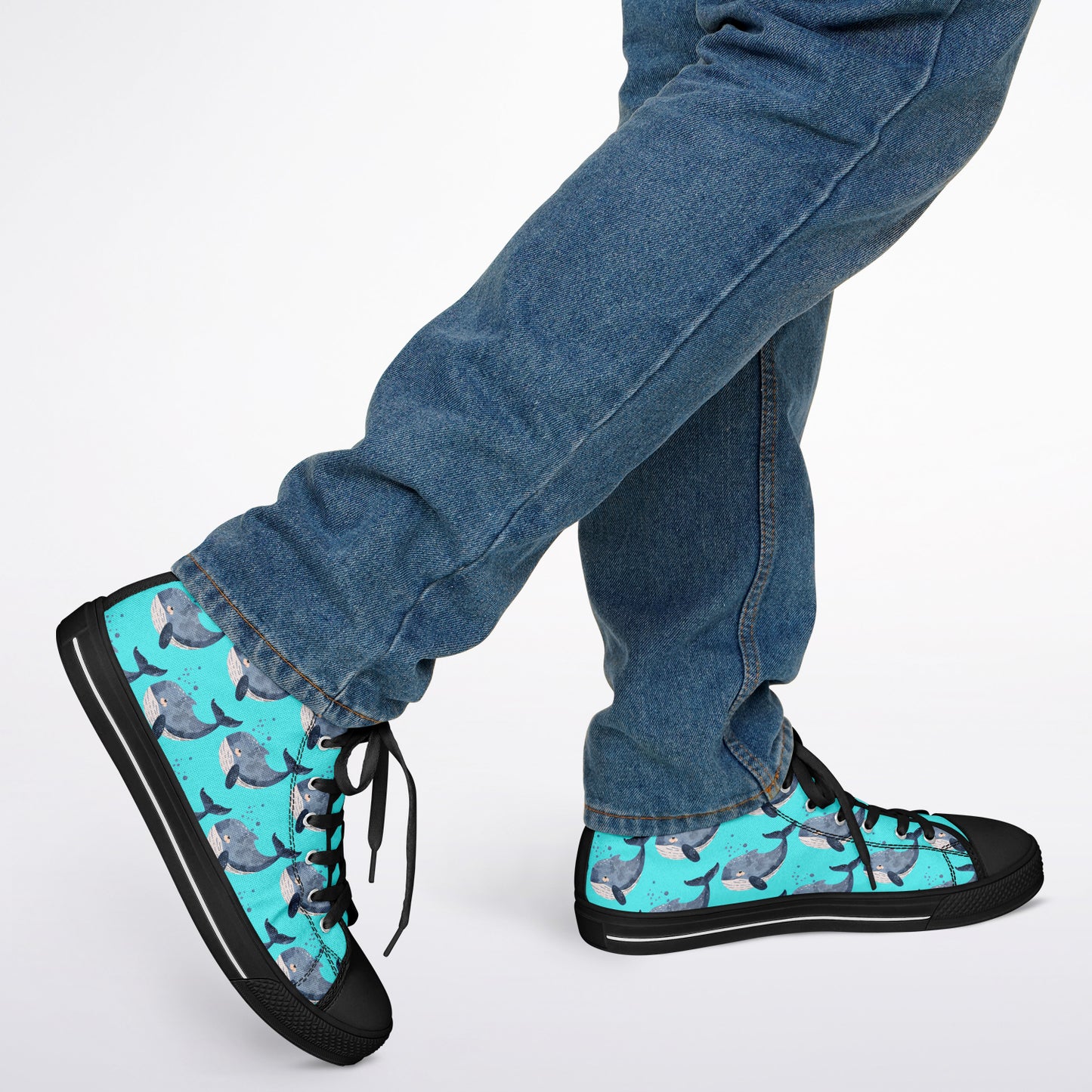 Urban Peak High Top Shoes | Cute Whale Watercolor Marine Sneakers