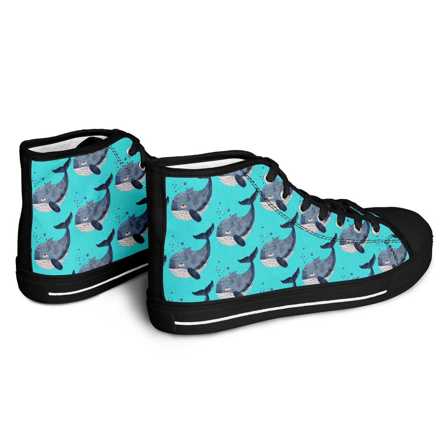 Urban Peak High Top Shoes | Cute Whale Watercolor Marine Sneakers