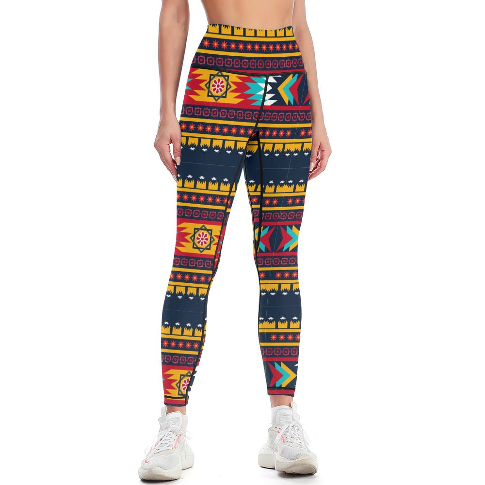 Women's Tribal Pattern Sports Yoga Pants
