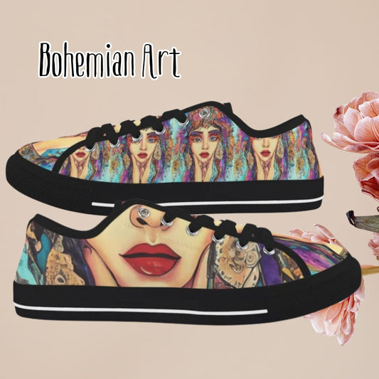 Bohemian Art Low Top Women's Shoes