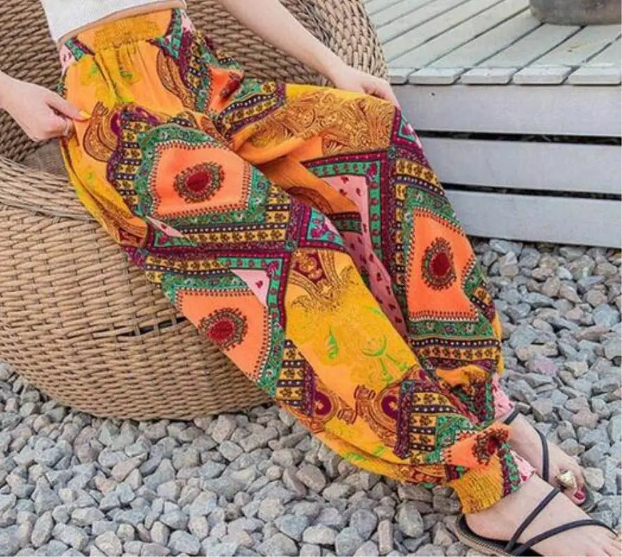 Bohemian Harem Pants for Beach Vacation and Travel