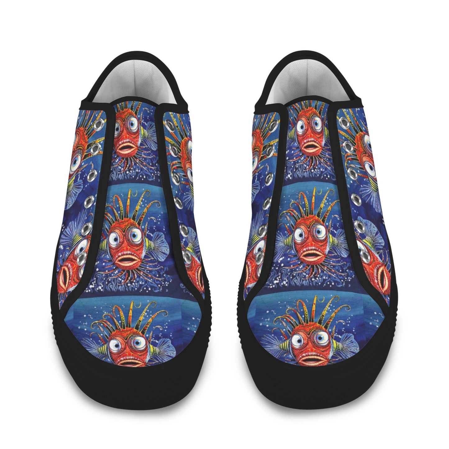 Whimsical Fish Low Top Women's Shoes