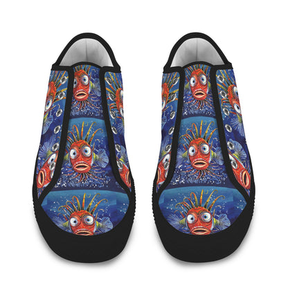 Whimsical Fish Low Top Women's Shoes
