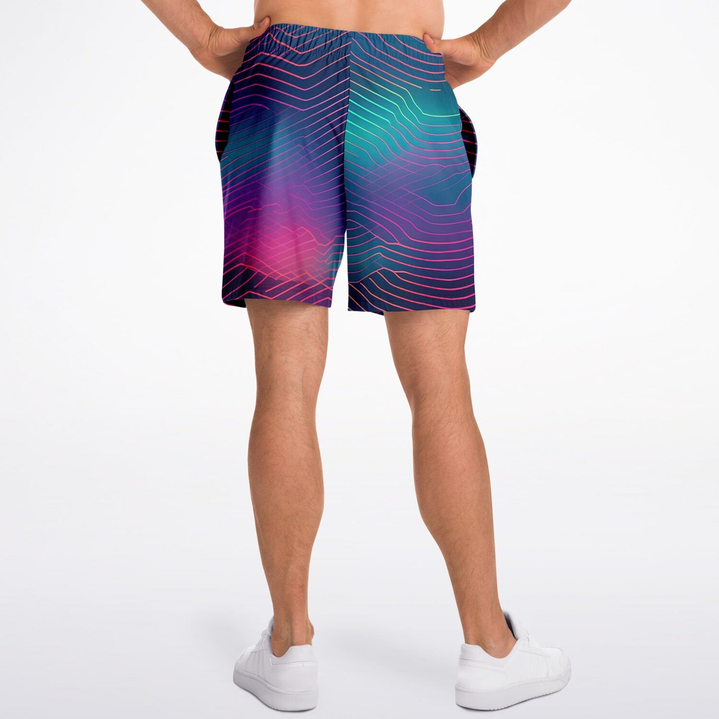 Wave Fashion Shorts | Mens Shorts | Colorful Abstract | Festival & Streetwear Style | Festival Shorts