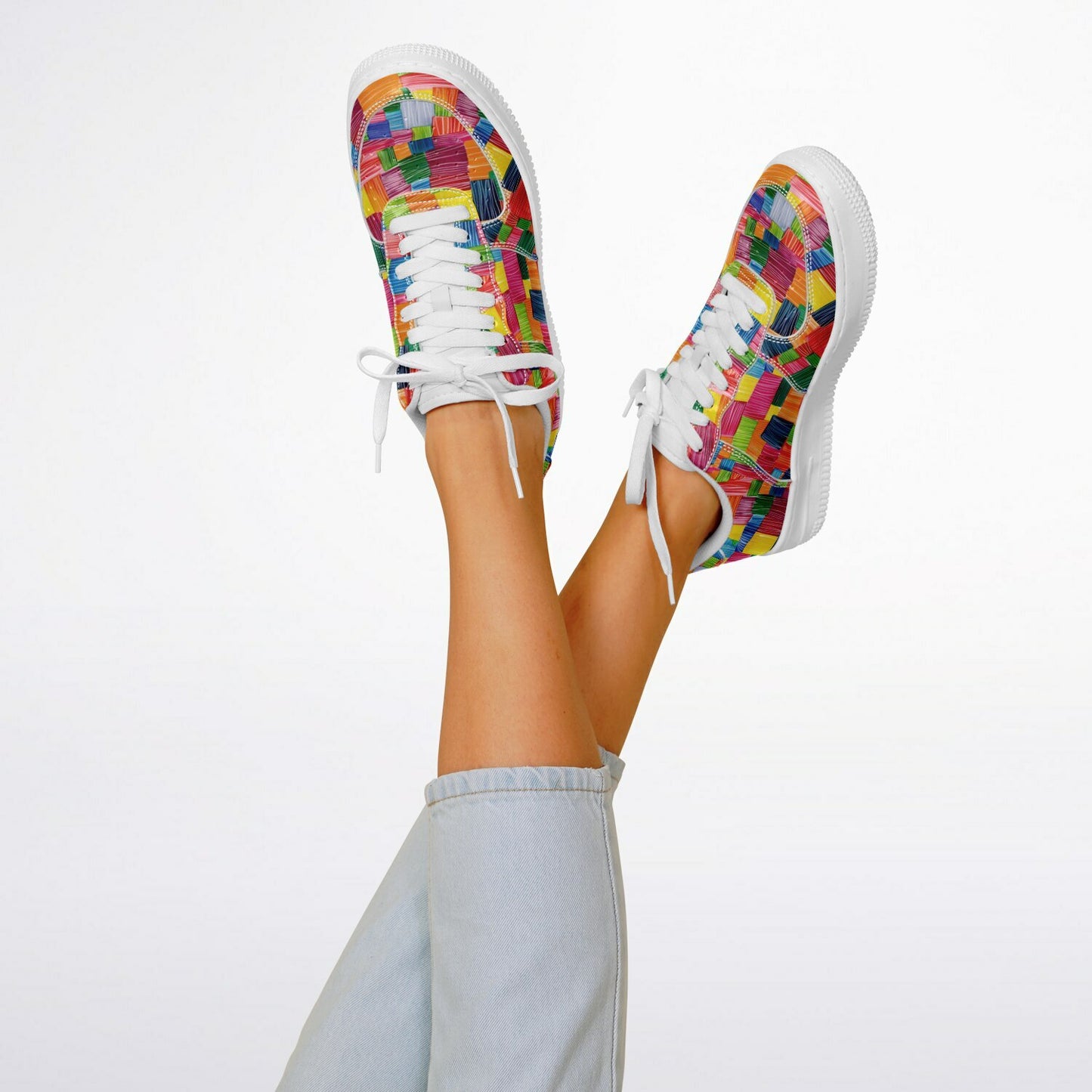 Core Low Shoes, Multi-Colored Sneakers, Custom Fashion Low Tops, Unique Artistic Streetwear