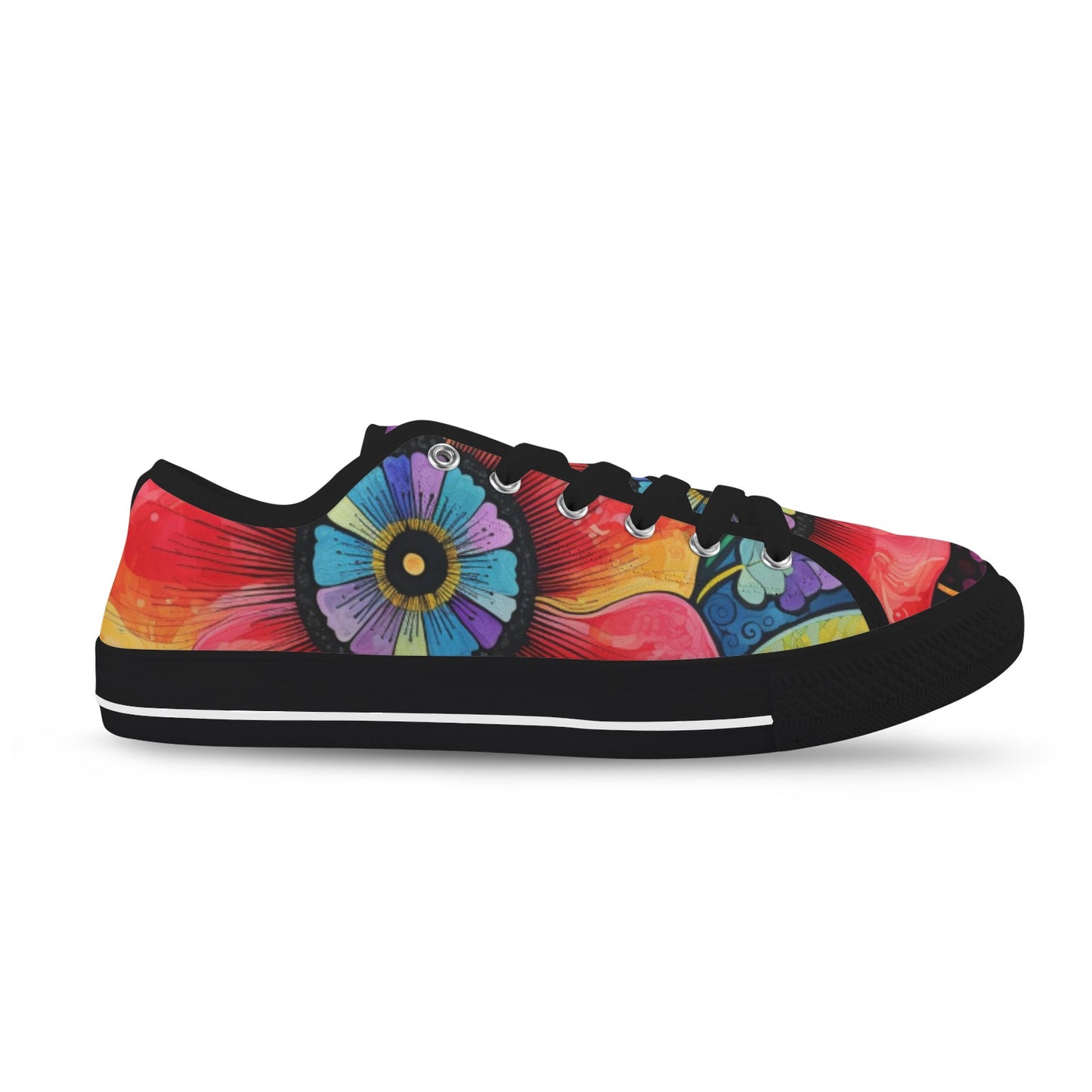 Whimsical Flower Women's Sneakers