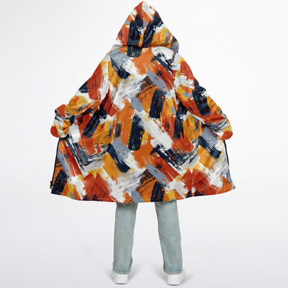 📌 Fall & Winter Warm Hoodie Coat | Abstract Grunge Brushstroke Design