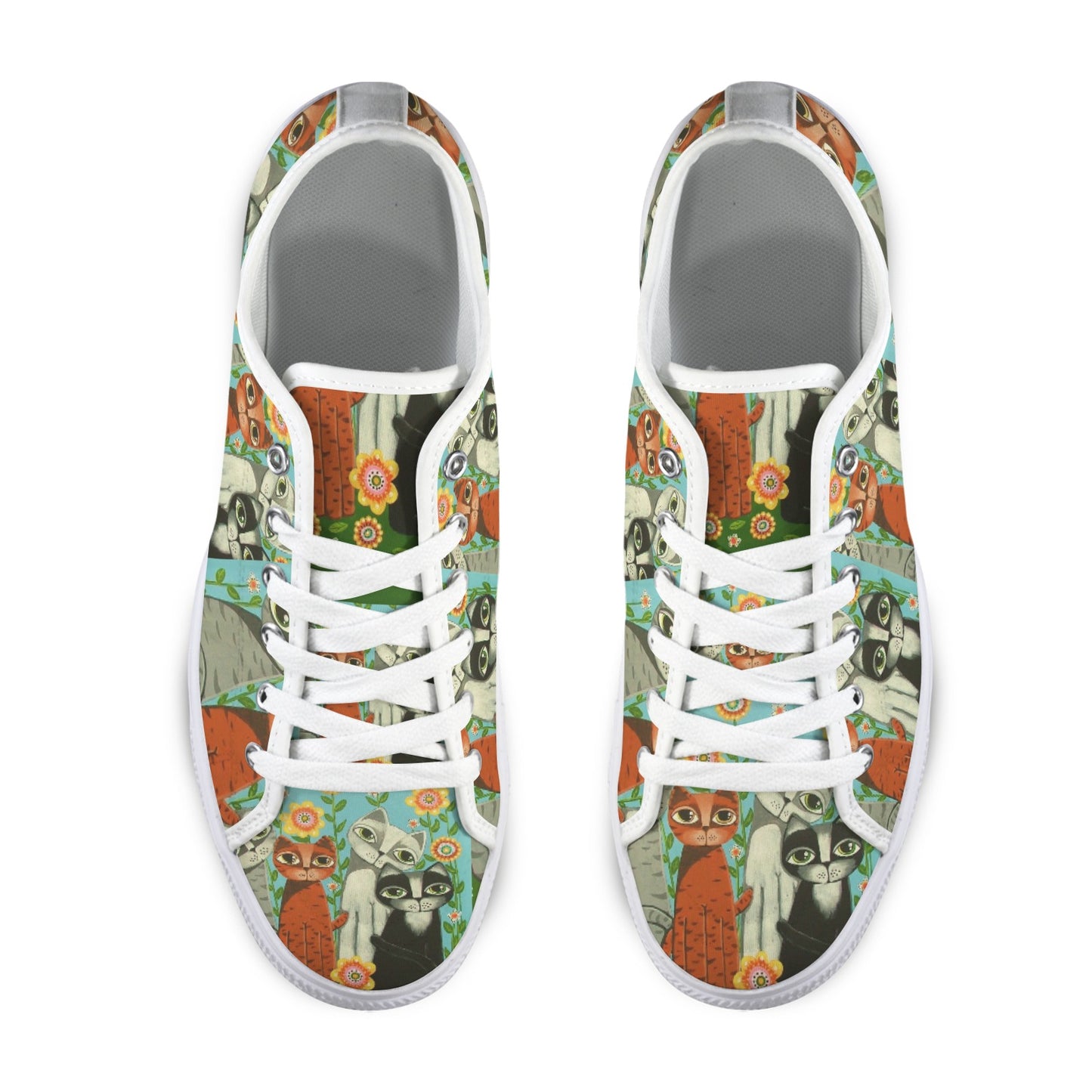Whimsical Cats Low Top Women's Shoes