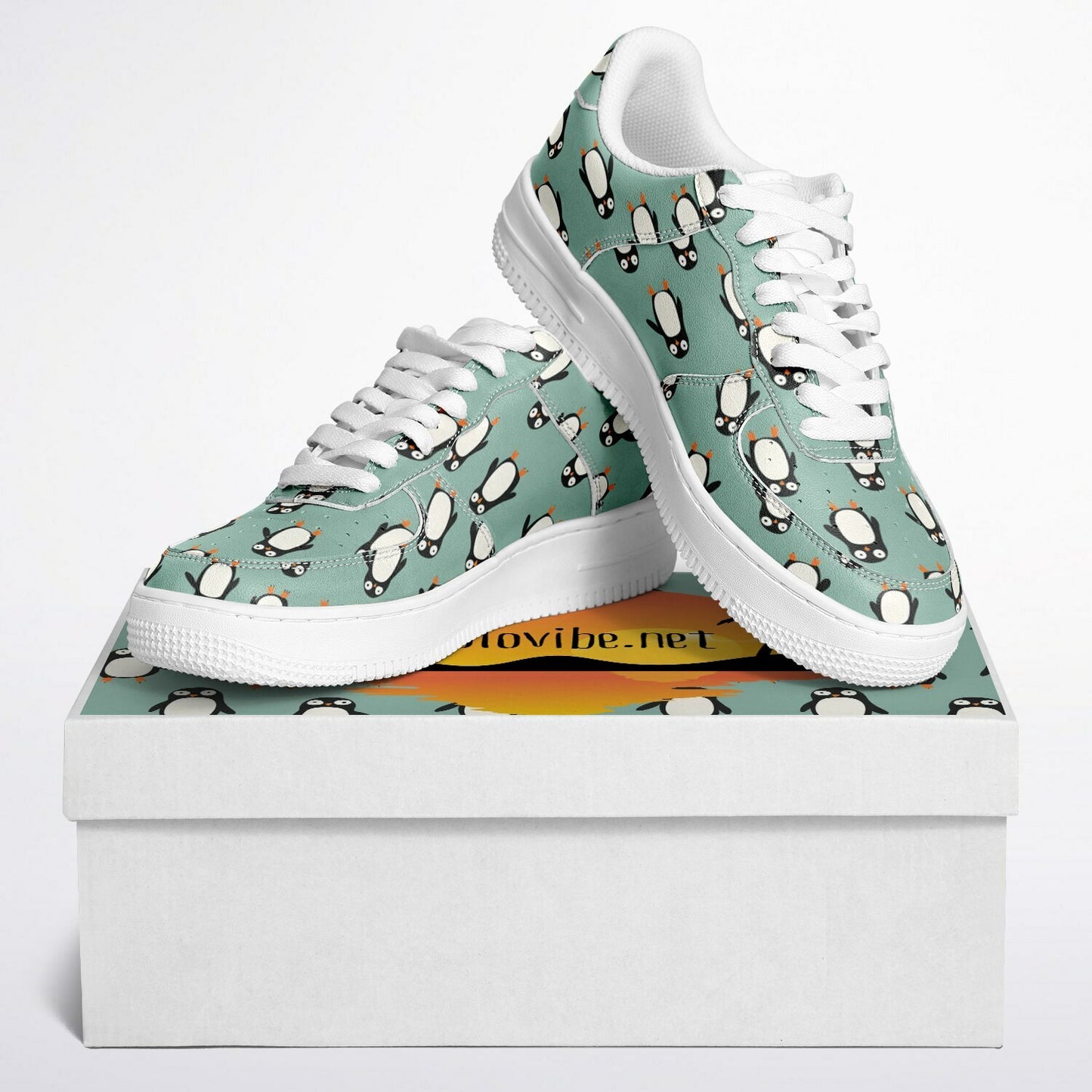 Core Low Shoes | Cute Penguin Pattern with Playful Wildlife Design