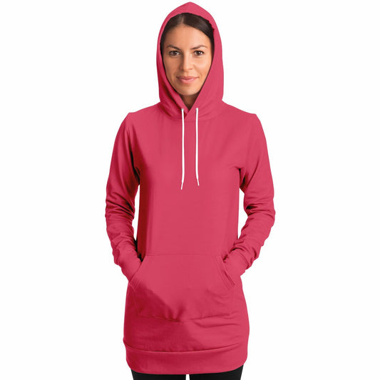Edgy Cotton Fleece Sweatshirt Dress, Long Hoodie in Watermelon, Cozy Sweater, Comfy Sweatshirt, Knee- Length Sweater, Stylish Sweatshirt with HoodFashion Longline Hoodie