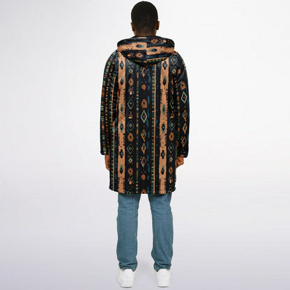Mens Boho Style Zipper Cloak Tribal Abstract Art Boho Street Style