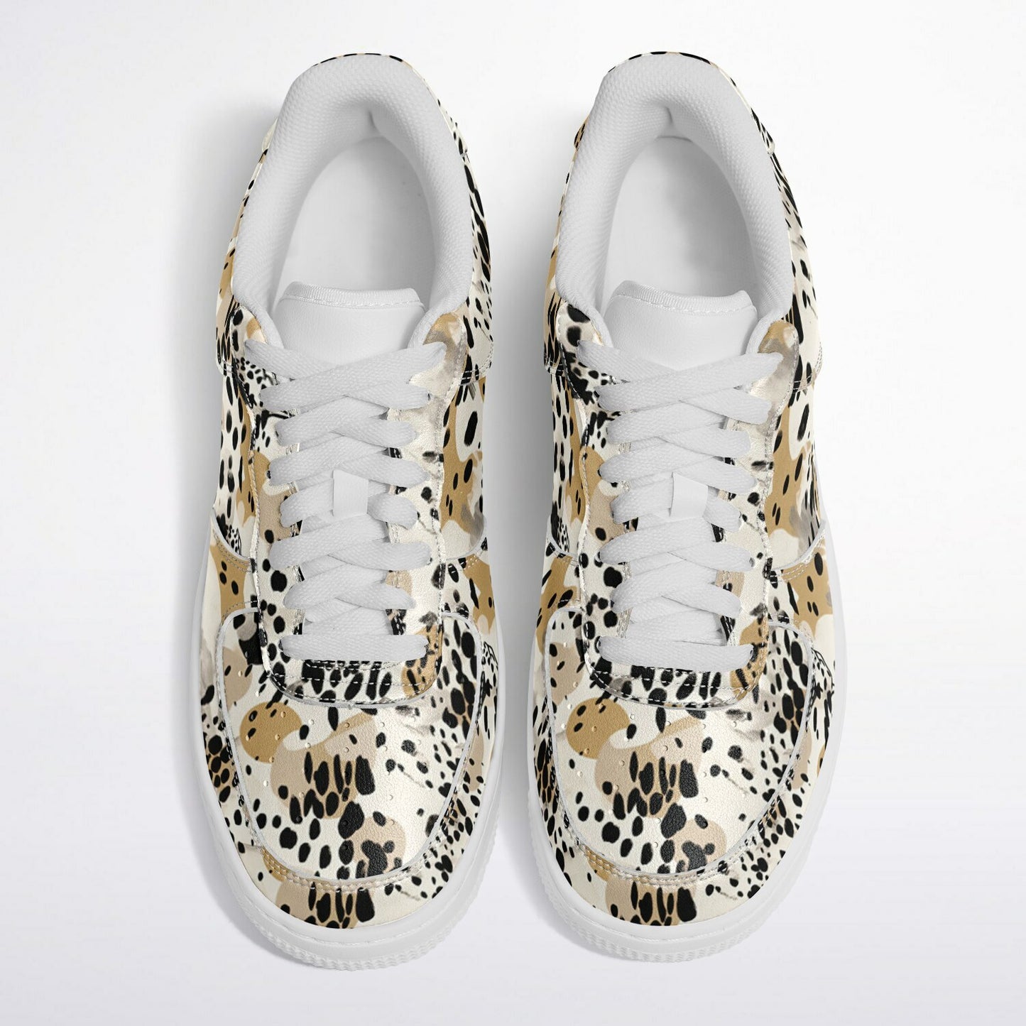 Core Low Shoes, Leopard Print Sneakers, Animal Pattern Low Tops, Seamless Wild Style Shoes, Custom Shoes