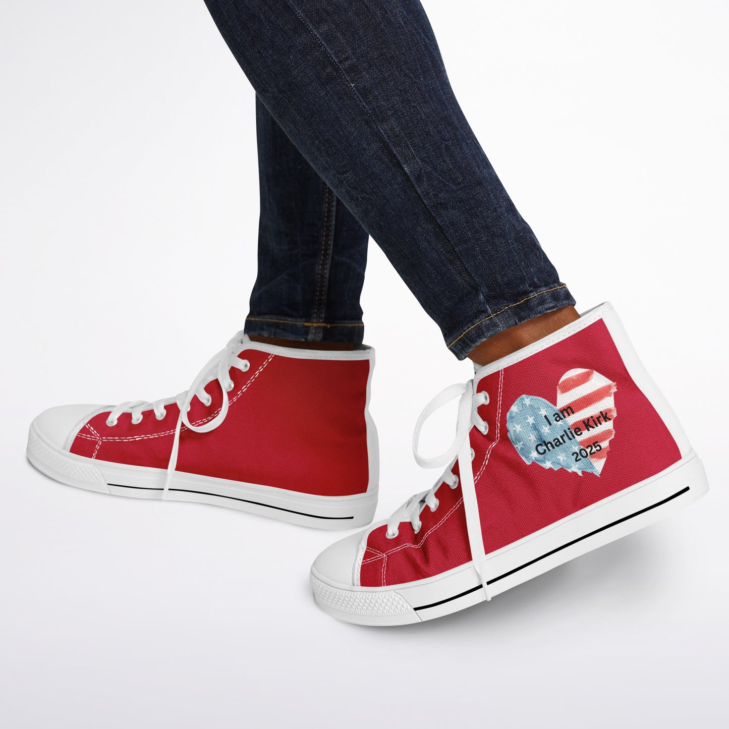 “I Am Charlie Kirk” Red High-Top Shoes | Statement Footwear copy