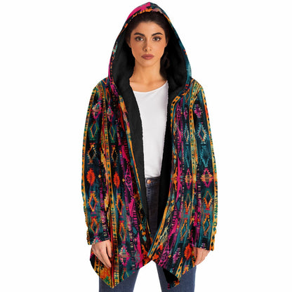 Bohemian Cloak – Vibrant Tribal Geometric Tapestry Design BOHO Style Custom Design