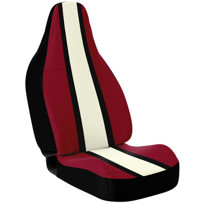 Burgundy Yellow & Black Car Seat Covers