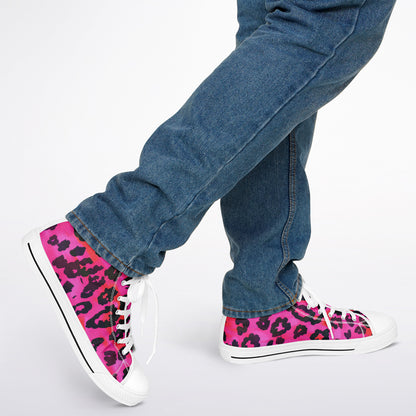 Urban Peak High Top Shoes | Magenta Leopard Print | Vibrant Animal-Print Streetwear
