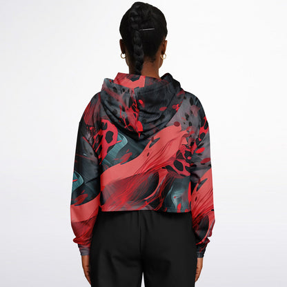 Black Red  Leopard Athletic Hoodie