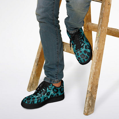 Teal Leopard Sneakers — Where Urban Edge Meets Wild Style